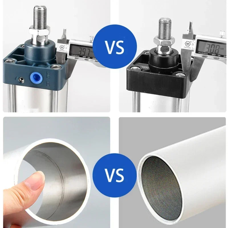공압 실린더 에어 SC 32 40 50 6m 500mm 보어 더블 액팅 25 75 100 125 150 175 200 250/300 스트로크 조절 가능