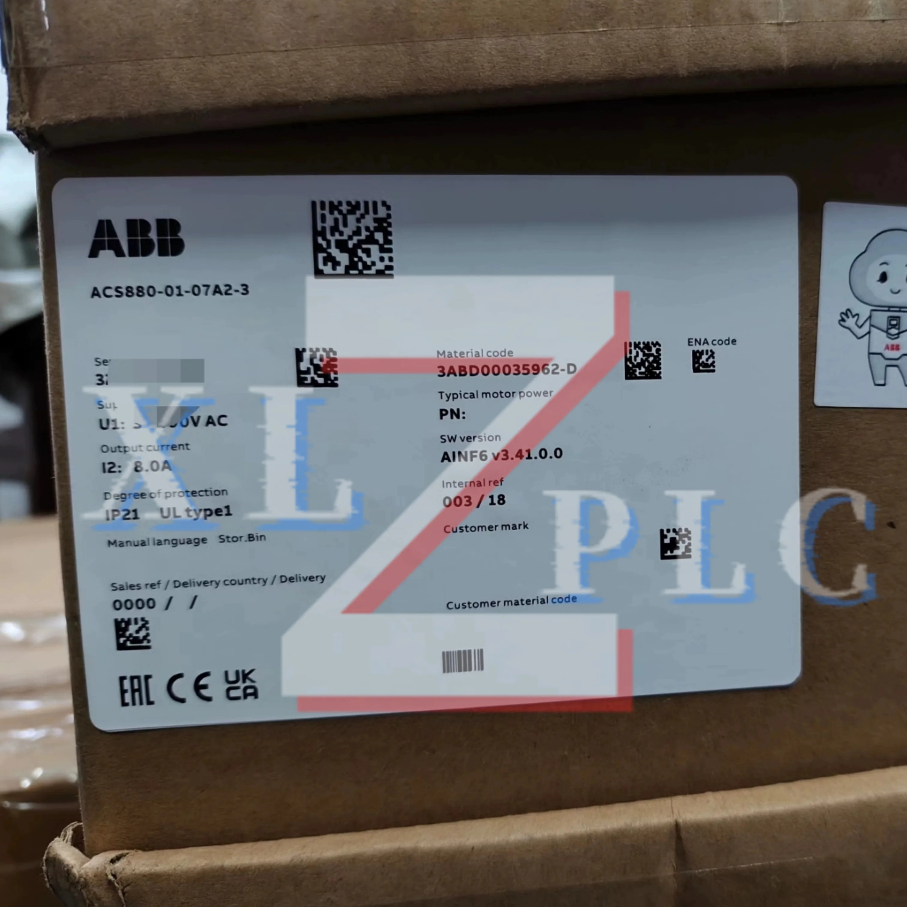 주파수 변환기 ACS880-01-07A2-3 ACS880-01-09A4-3 원본