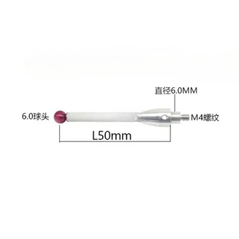 M4 Renishaw 3좌표 세라믹 로드 스타일러스 3차원 프로브 A-5000-3709 루비 헤드 6.0mm