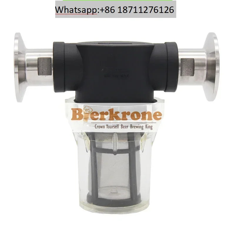 1.5TC50.5mm 척 홈브루 맥주퀵 커넥트 필터. 워트는 150미크론 100메시로 여과됩니다.