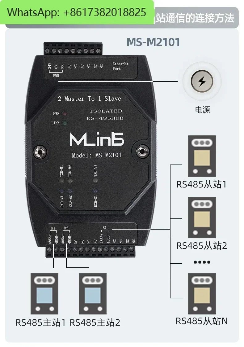 RS485HUB Moudbus 데이터 공유 할당기 다호스트 확장 캐시 격리 할당