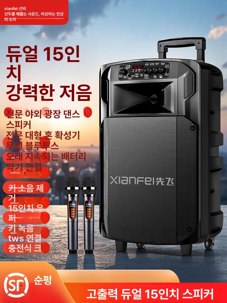 휴대용 버스킹 스피커 노래방 블루투스 이벤트용 MP3 재생 DJ용 12인치 스피커 없음 - 상세 이미지 2
