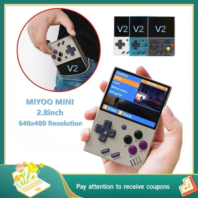 2.8인치 MIYOO MINI V2 휴대레트로 휴대 콘솔