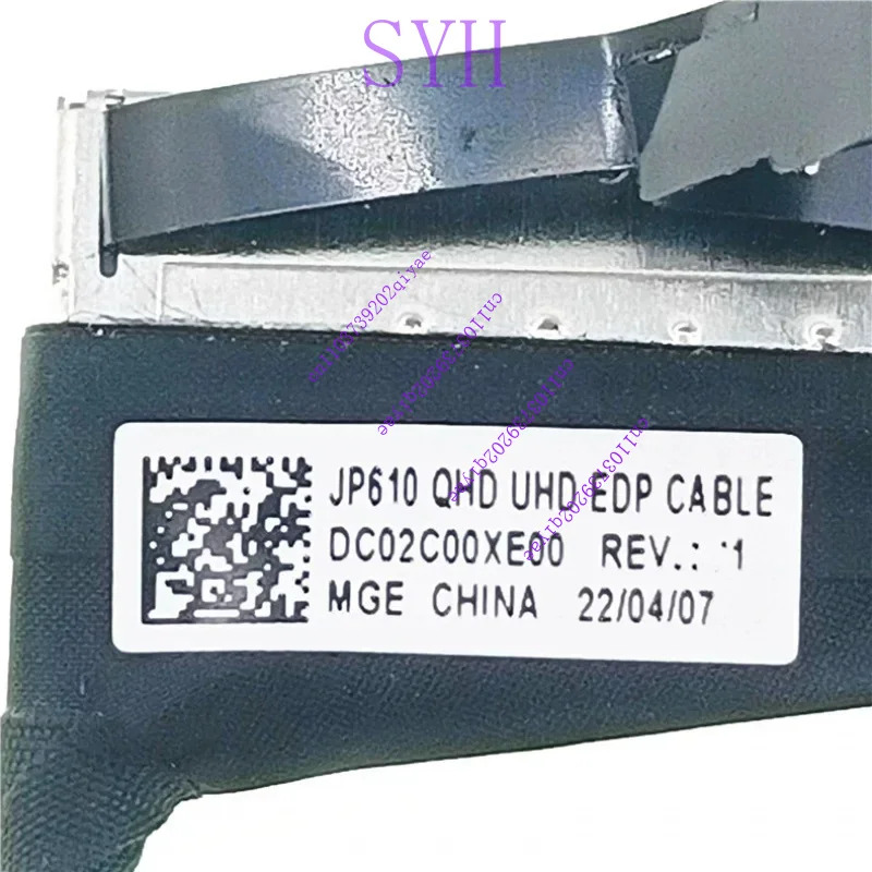 씽크패드 T16 대 EDP QHD UHD 2K 3K 4K 40PI N DC02C00XE00 DC02C00XE10 DC02C00XE20 새 노트북 LCD 케이블 교체