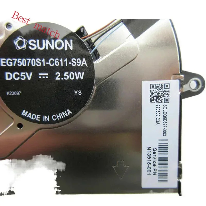 hp호환 ZBook Power 15.6 인치 G9 12th RTX A2000 GPU HSN-Q36C N13915-001 N13914-001 새 원본 노트북 CPU 냉각팬