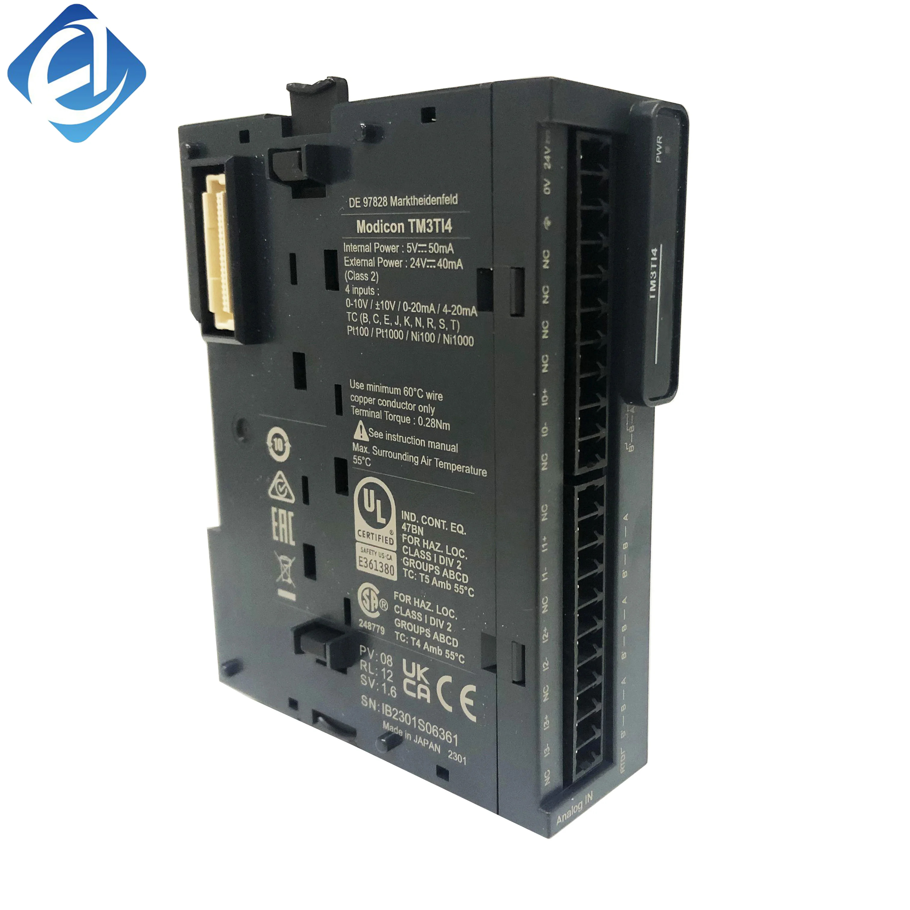 오리지널 TM3TI4 Tm3ti4 PLC 확장 모듈