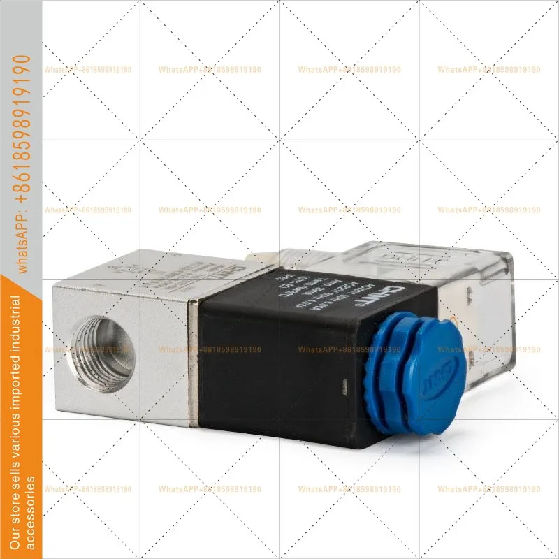 친트 솔레노이드 에어 밸브 220v 이위치 이방향 24v 12v 코일 2V025-08