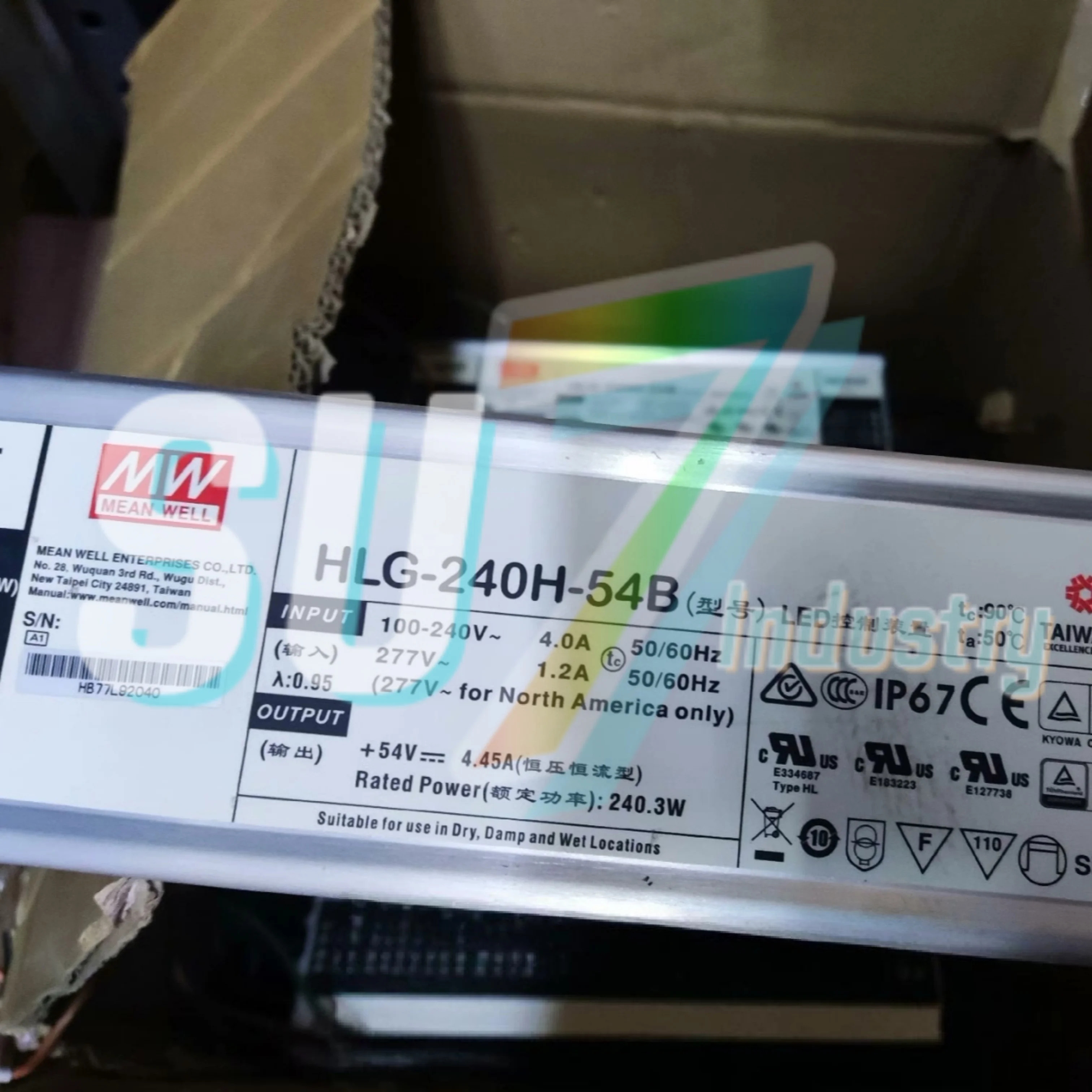 Mean Well HLG-240H-54A HLG-240H-54B 스위치 전원공급장치 내 새