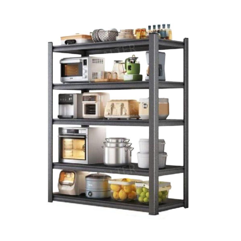 조립식 경량랙 산업용 철제 앵글 물류 고중량랙 창고 4단 블랙 160cm 60x40cm - 상품 이미지