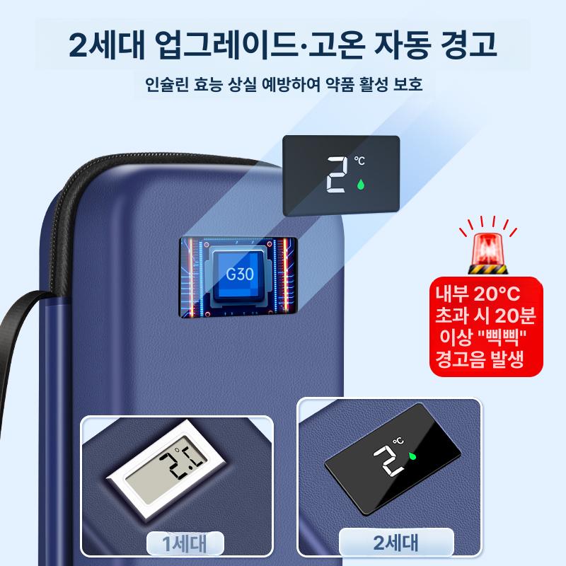 인슐린 보냉팩 휴대용 온도표시 보냉 보관 휴대 외출 백 알약 아이스 작은 가방 케이스 - 상세 이미지 4