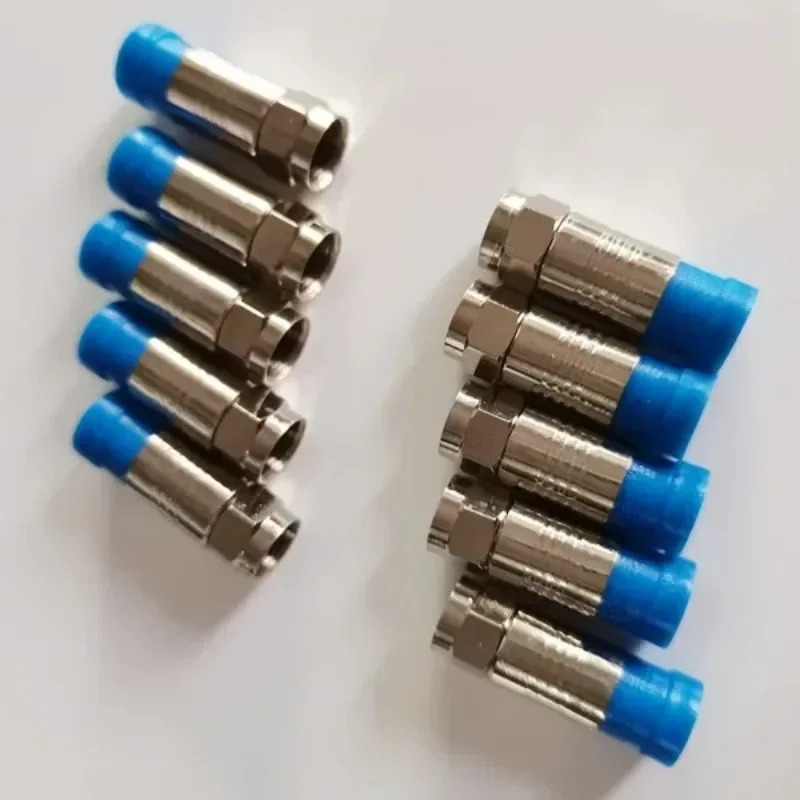 커넥터 100pcs RG6 75-5 동축 압축 피팅 F 수 O-링