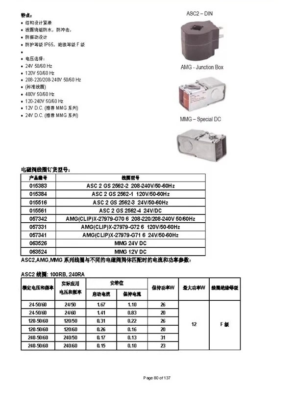 ALCO 코일 ASC/ESC/24V AC/DC AC DC