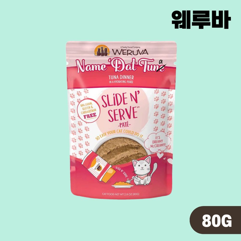 웨루바 캣 파테 주식캔 파우치 습식 4종 콤보, 80g, 4개 - 상세 이미지 2