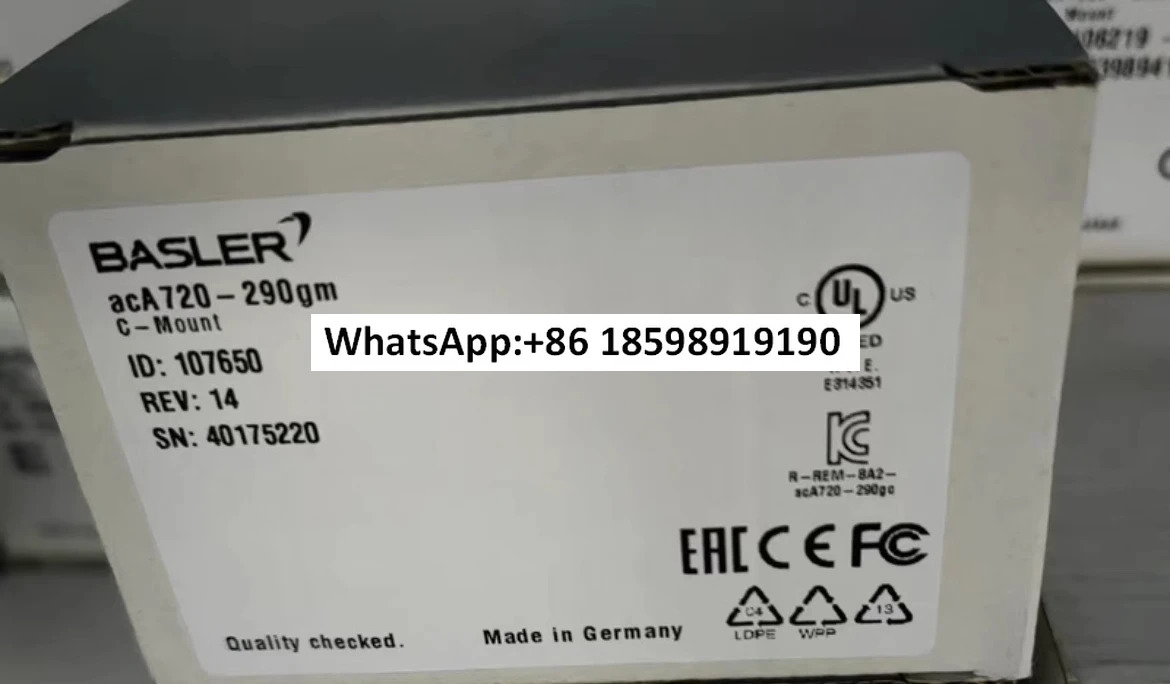 오리지널 산업카메라 acA720 290GM호환 gc 흑백 컬러 290uc 독일