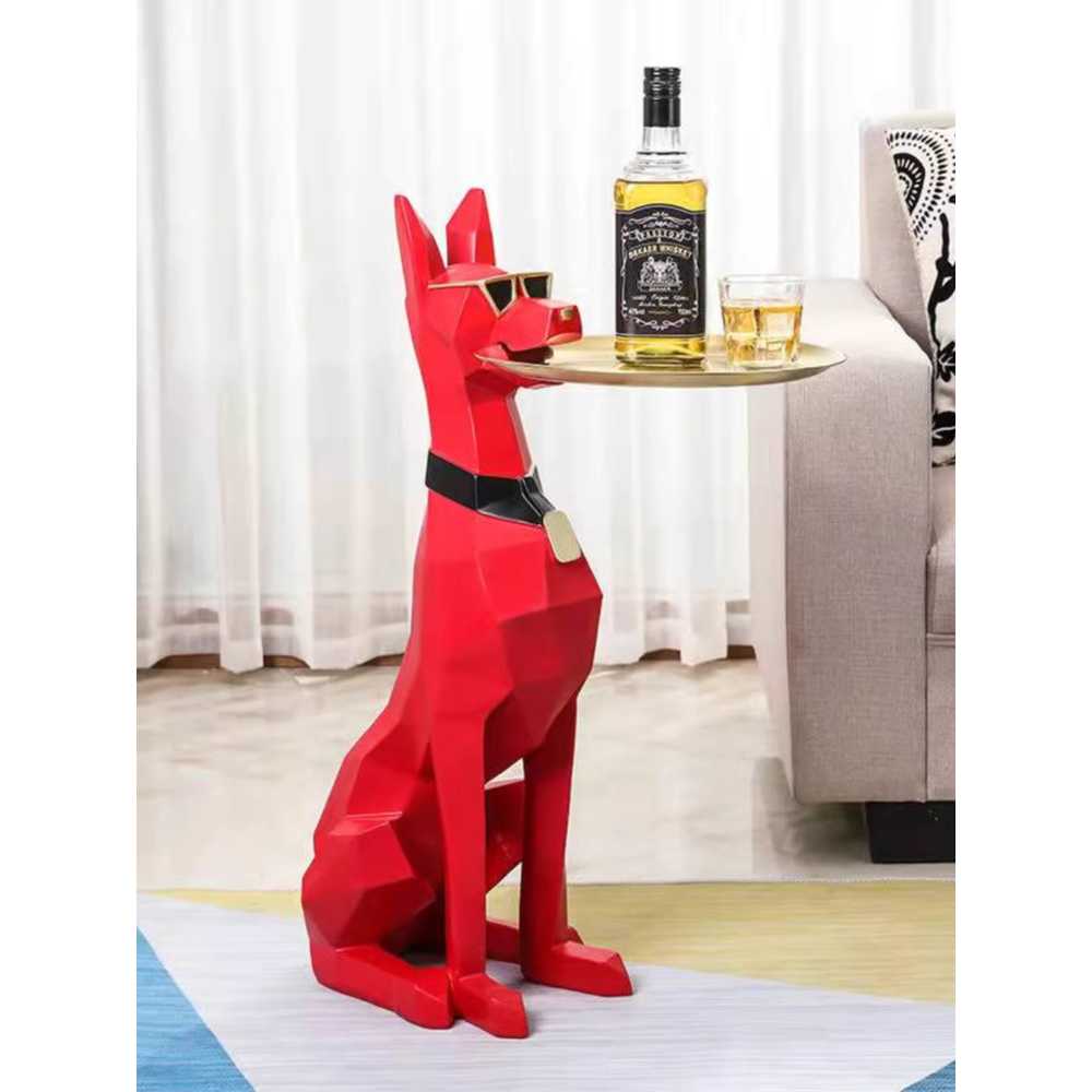 도베르만 테이블 오브제 소파 개조형물 현관트레이 74cm / 화이트골드 - 상세 이미지 3