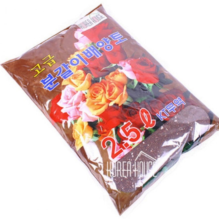 지니몰 코코피트 원예용흙 2.5L 화분흙 질석 상토 피트모스 배양토 혼합 펄라이트