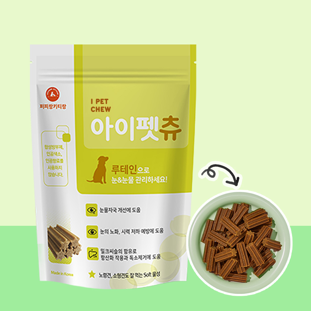 아이펫츄 강아지 눈물 영양제 반려견 눈물자국 밀크씨슬 루테인 눈건강 36개입, 1개