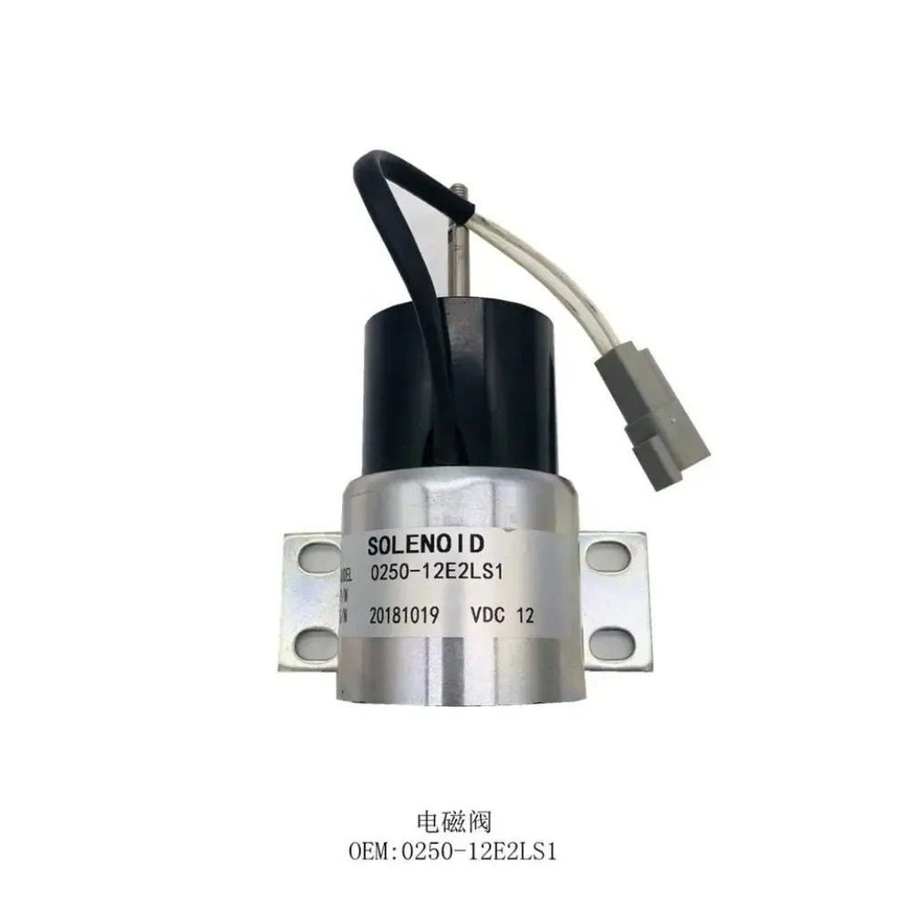0250-12E2LS1 전기 부품 차단/정지 솔레노이드 밸브굴삭기 밸브