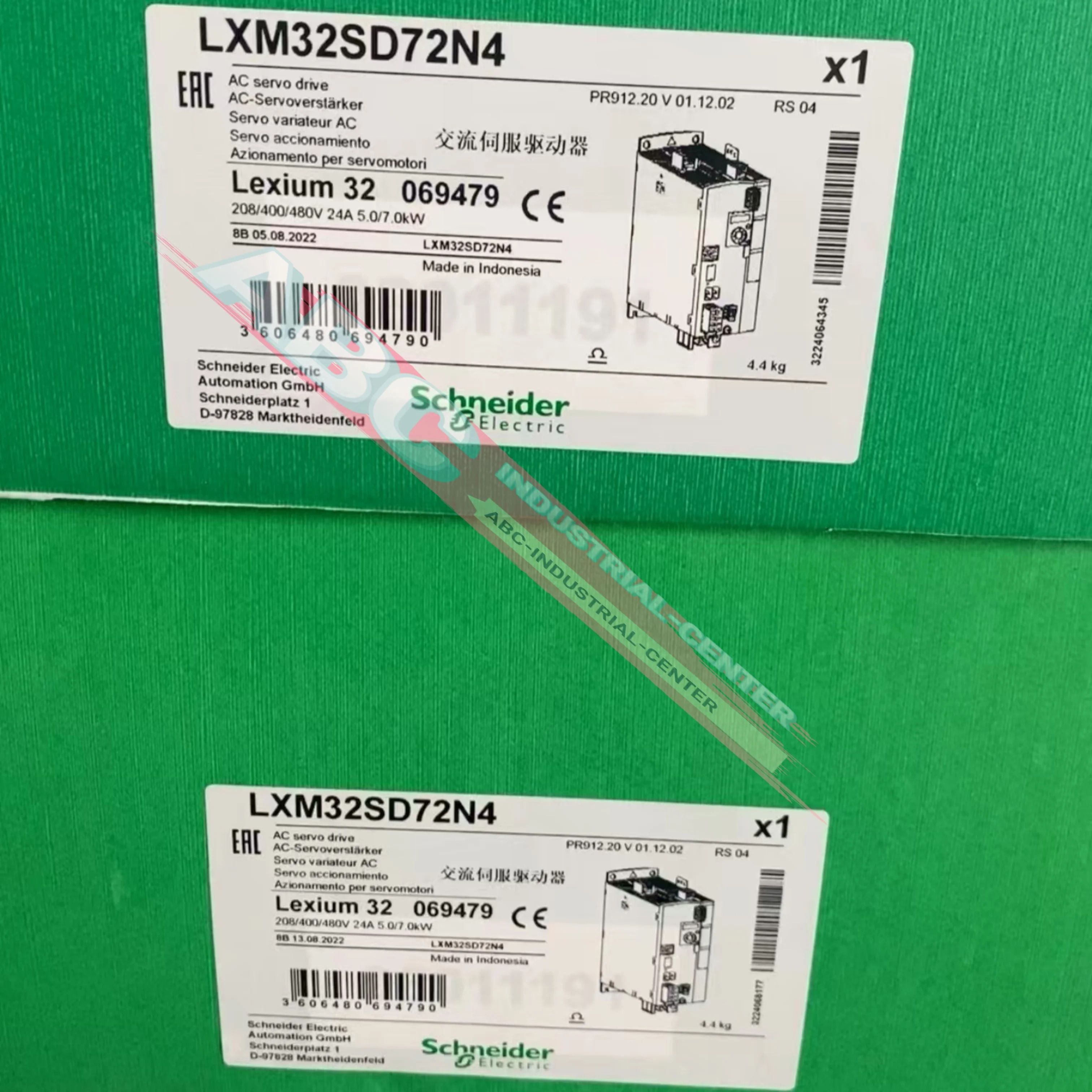 LXM32SD72N4들어 새 서보 드라이브