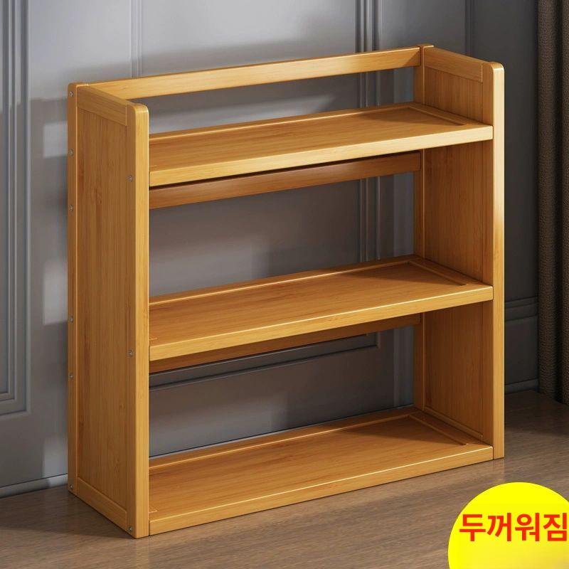 미니 수납 이동식 책장 북엔드 북유럽 책상위 선반 틈새 3칸 66 - 상세 이미지 2