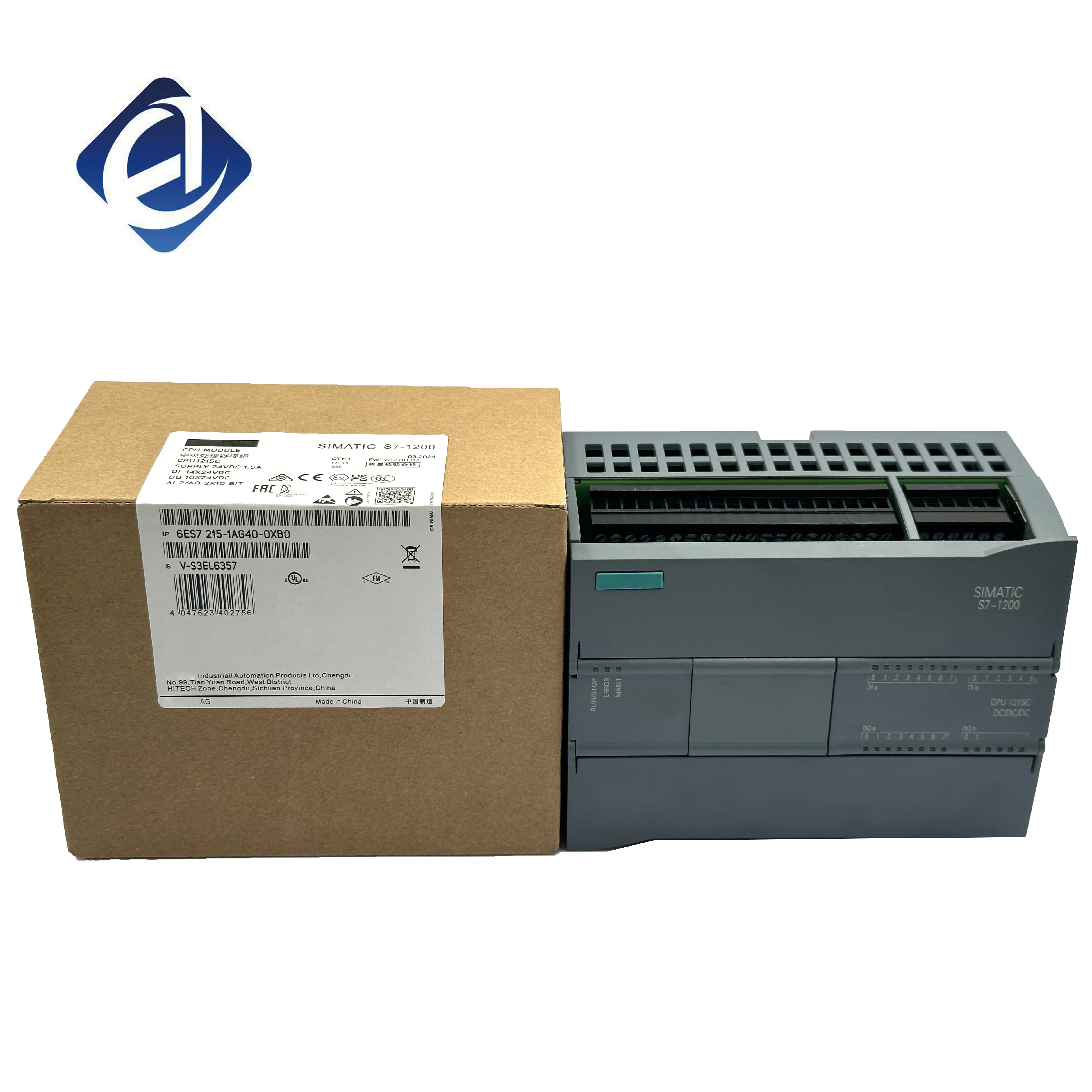 오리지널 PLC 제어기 S7-200 S7-300 S7-400 S7-1200 6ES7 215-1AG40-0XB0 6ES7214-1AG40-0XB0 모듈