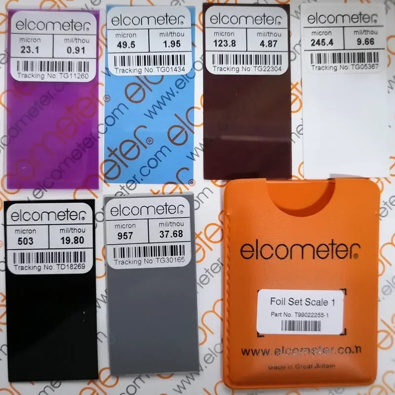 Elcometer 456 두께 게이지 필름 표준 시트 T99022255-1