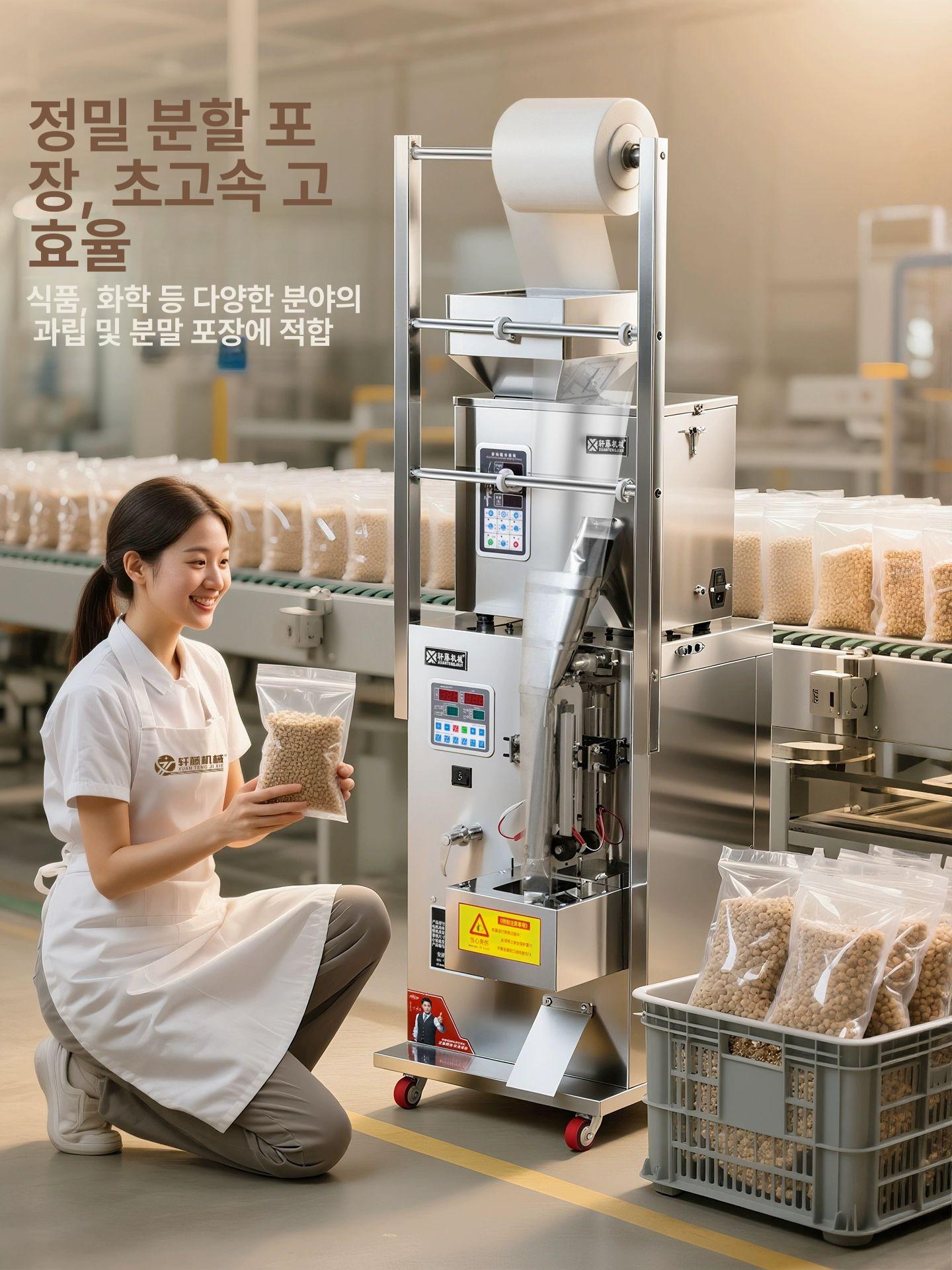 자동 포장기 분말 파우치 20kg 롤 포장지 삼면 1 100g 필름 20cm - 상세 이미지 3