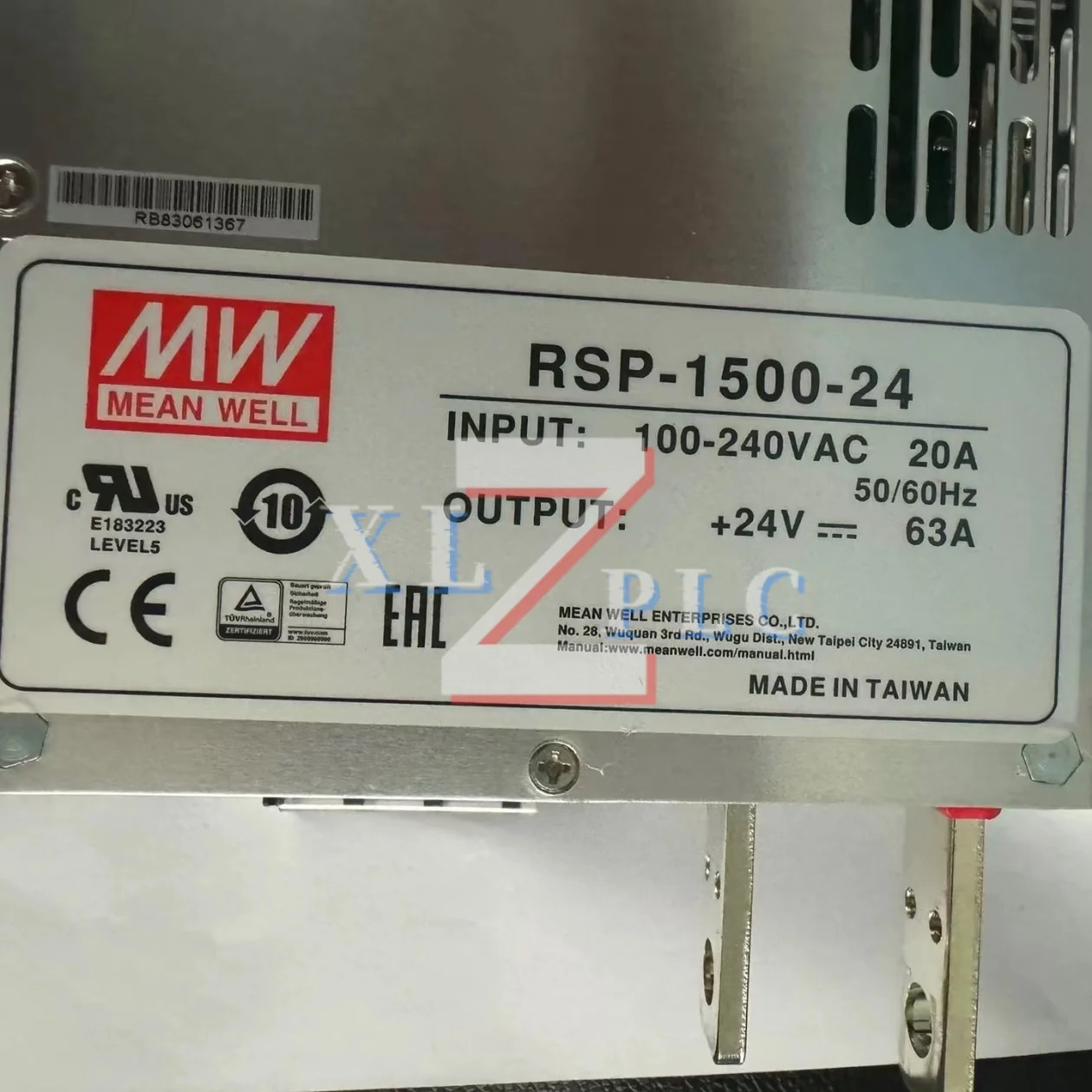 오리지널 RSP-1500-24 스위칭 전원공급장치