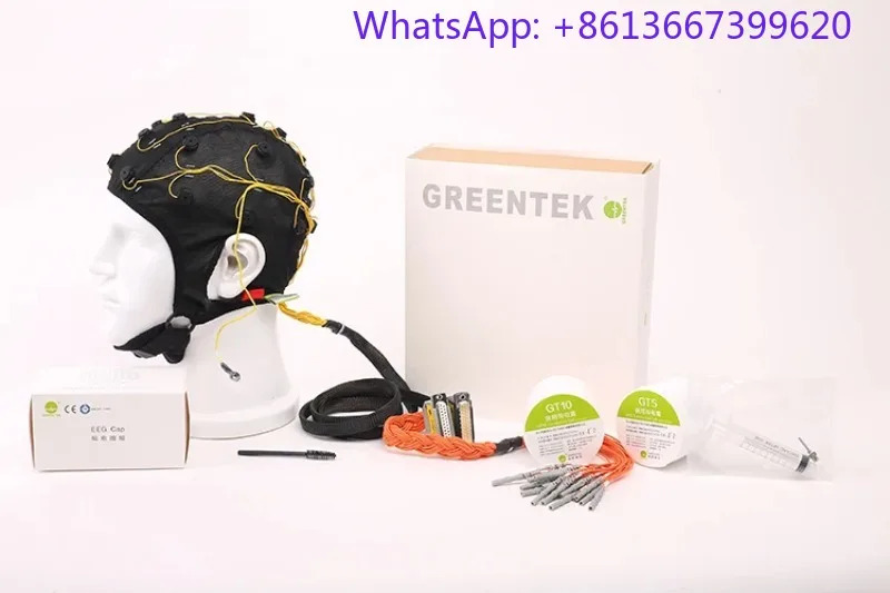그린텍19채널 EEG 측정캡 솔루션 AgCl 전극 센서를 이용EEG 획득