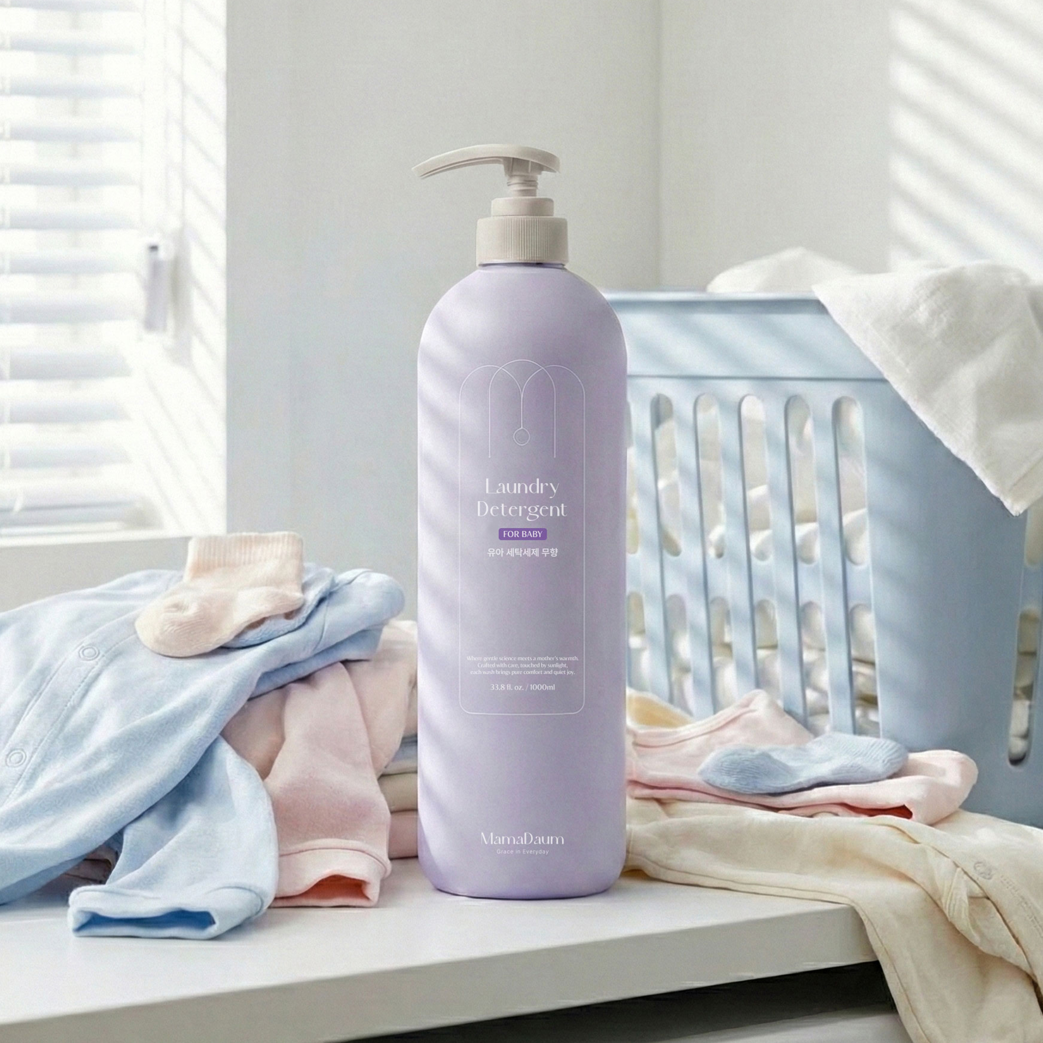 마마다움 유아 아기 안심 세탁세제 무향 중성 1L, 1개 제품 이미지