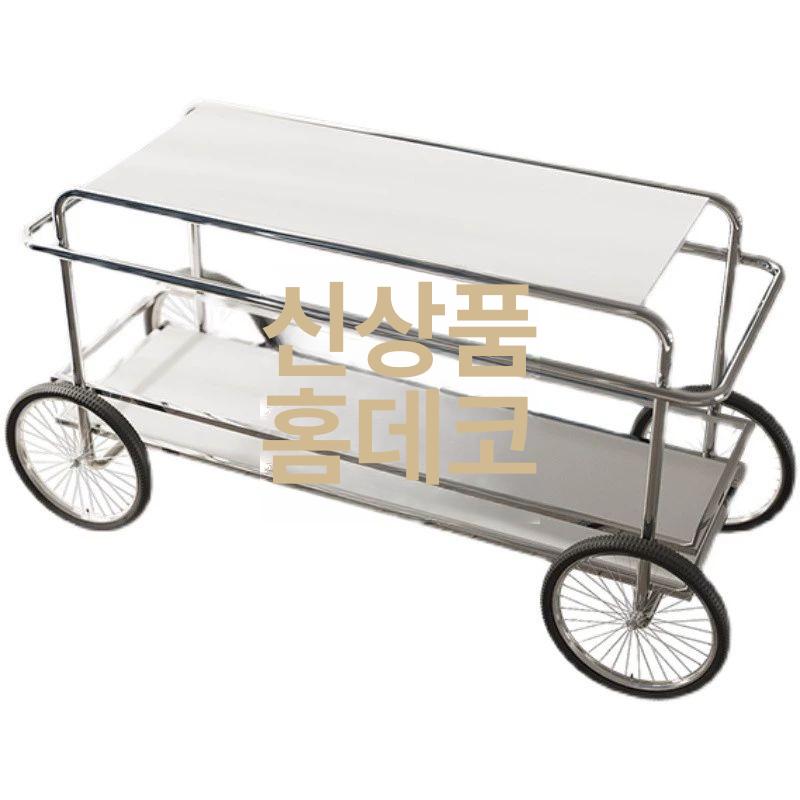 모듈 트롤리 미드센추리 카트 모던 이동식 테이블 대형 카트 105 x 62x73 화이트 - 상세 이미지 5