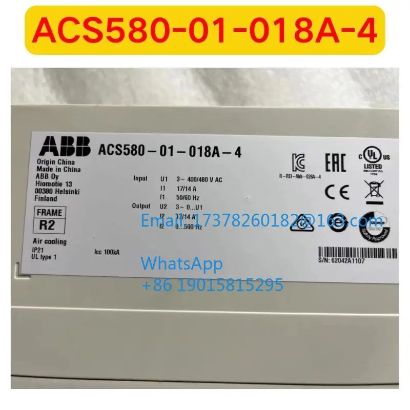 리퍼 ACS580-01-018A-4 주파수 변환기 기능 OK