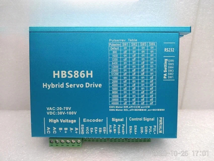 HBS86H 루프 스테퍼 드라이버는 HBS86H/CL86H를 대체할 수 있습니다.