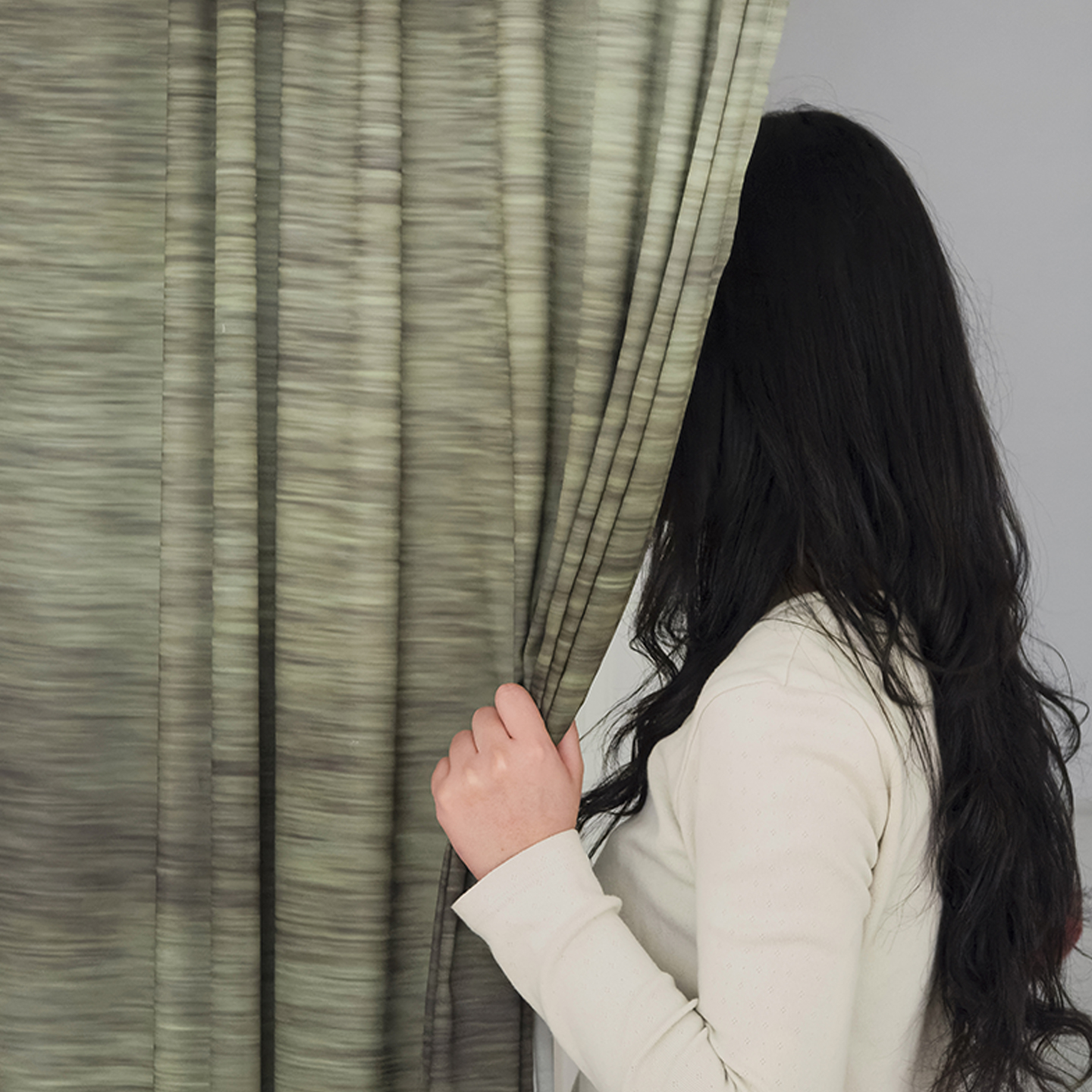 올리브베일 쉬폰 포인트 커튼 거실 침실 창문 가리개 봉집형 인테리어 패브릭 - 상세 이미지 2