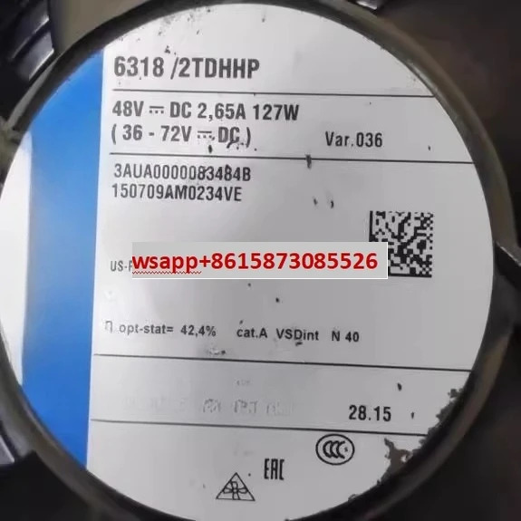 6318/2TDHhp호환 48VDC 1.40A 2.65A 127W 6318/2TDHhp호환R 팬