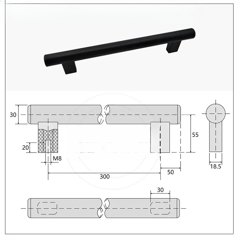 알루미늄 합금 핸들 CNC 공작 기계 장비 두꺼운 난직경 30MM 관형 업