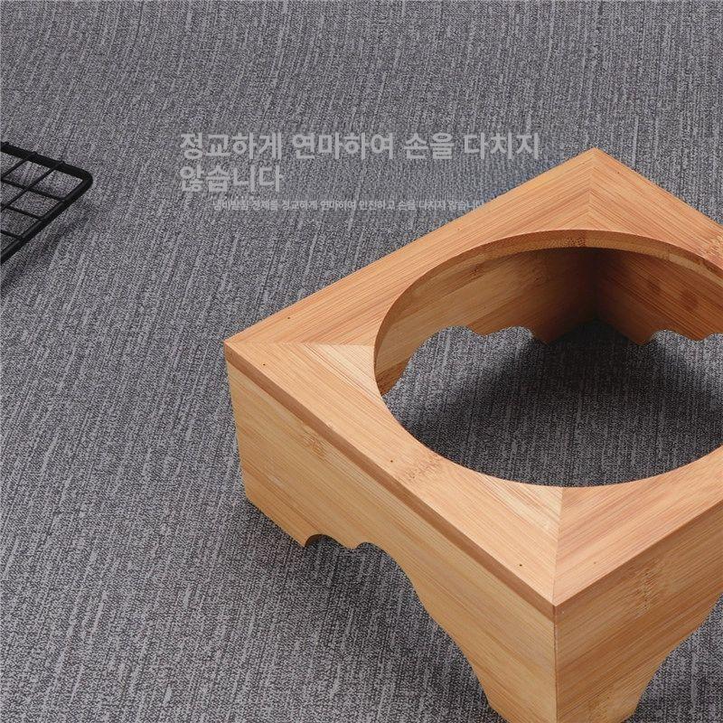 받침대 계란찜 옹기 가마솥밥 돌솥밥 뚝배기 알밥 업소용 대나무 냄비 선반 12개 - 상세 이미지 5