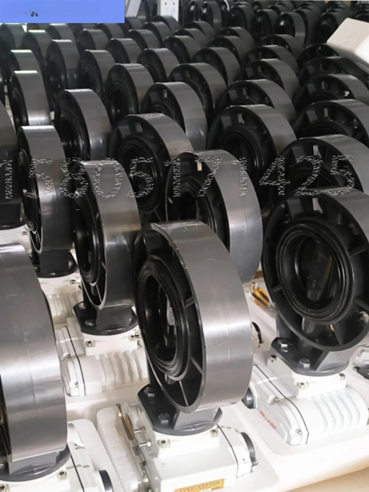 전기 버터 플라이 밸브 D971X-10/16SuPVC 산 알리 부식성 화학 제어 조절 DN50-300