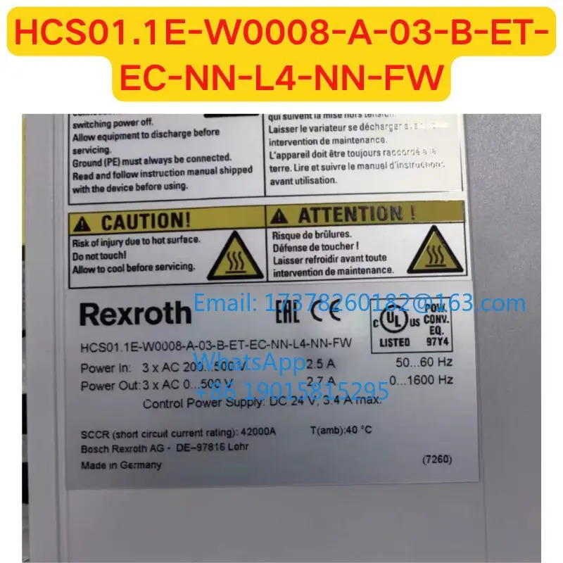리퍼 HCS01.1E-W0008-A-03-B-ET-EC-NN-L4-NN-FW 드라이버 기능 확OK