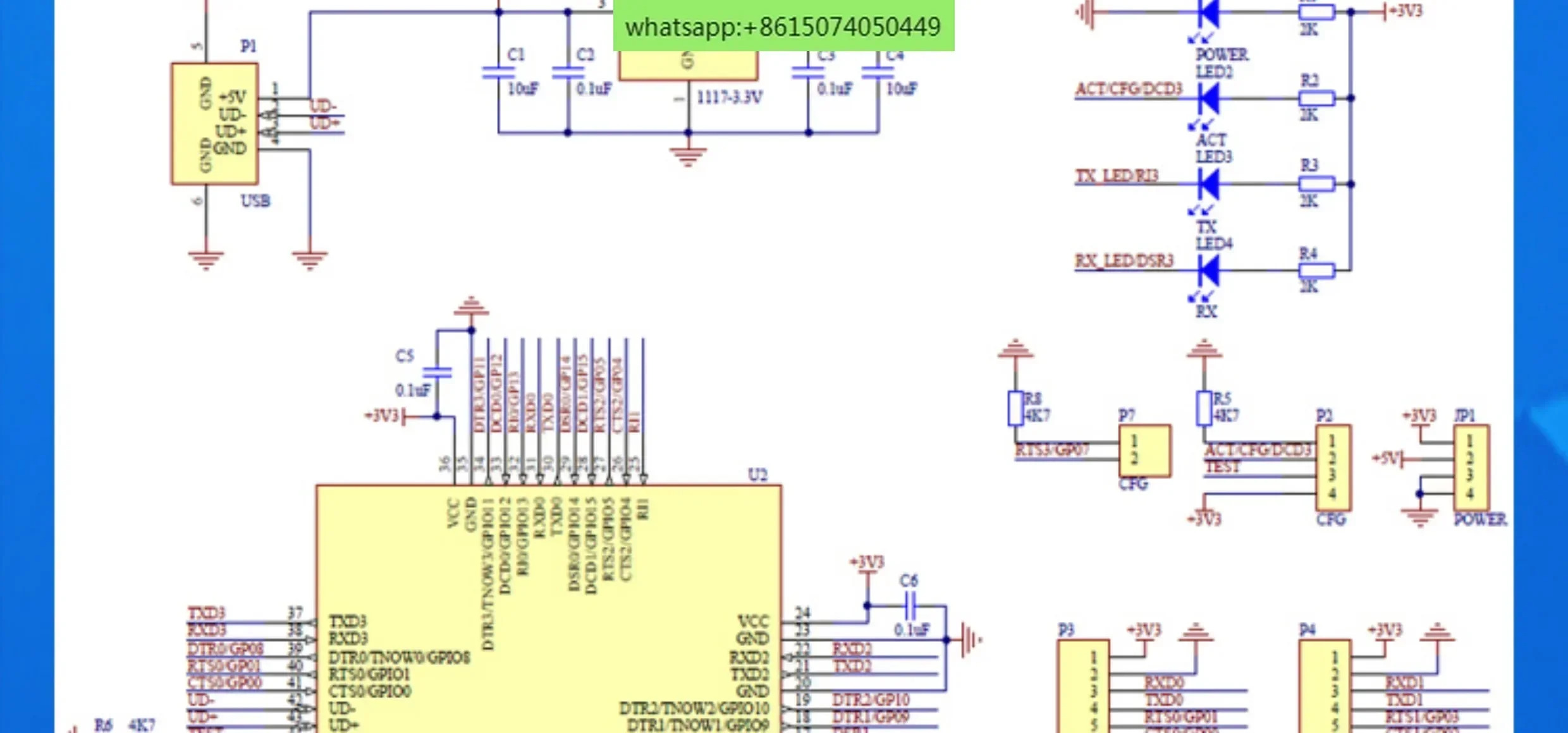 CH344Q-EVT USB-4 직렬 포트 평가 보드