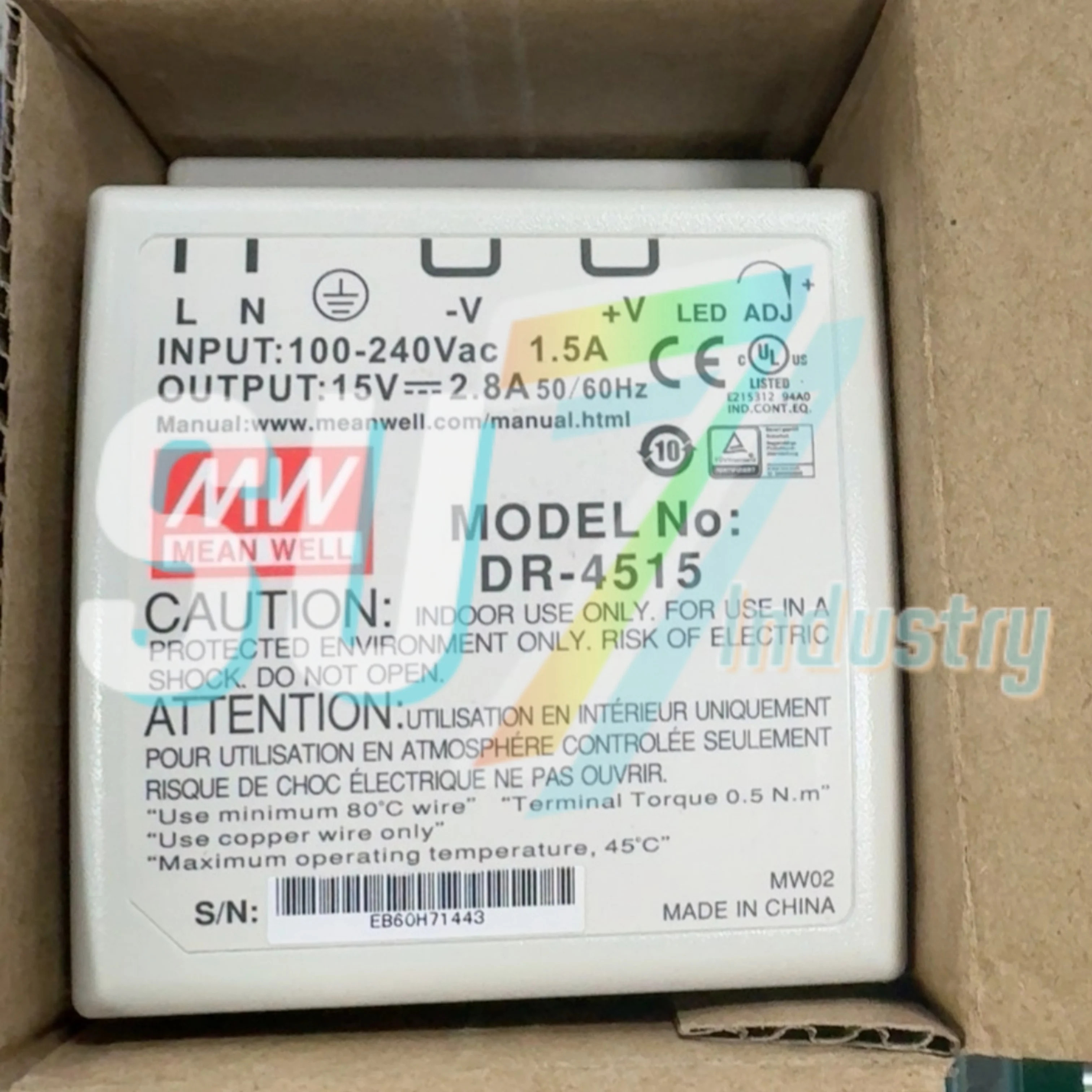 Mean Well DR-4505 DR-4512 DR-4515 DR-4524 스위치 전원공급장치 내 새