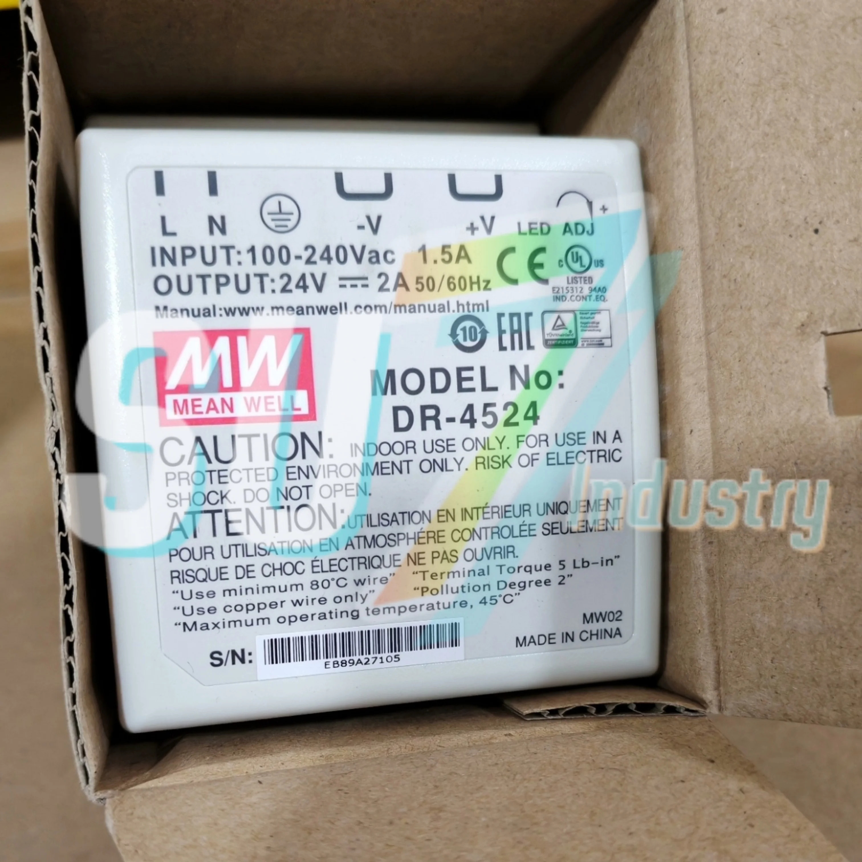 Mean Well DR-4505 DR-4512 DR-4515 DR-4524 스위치 전원공급장치 내 새