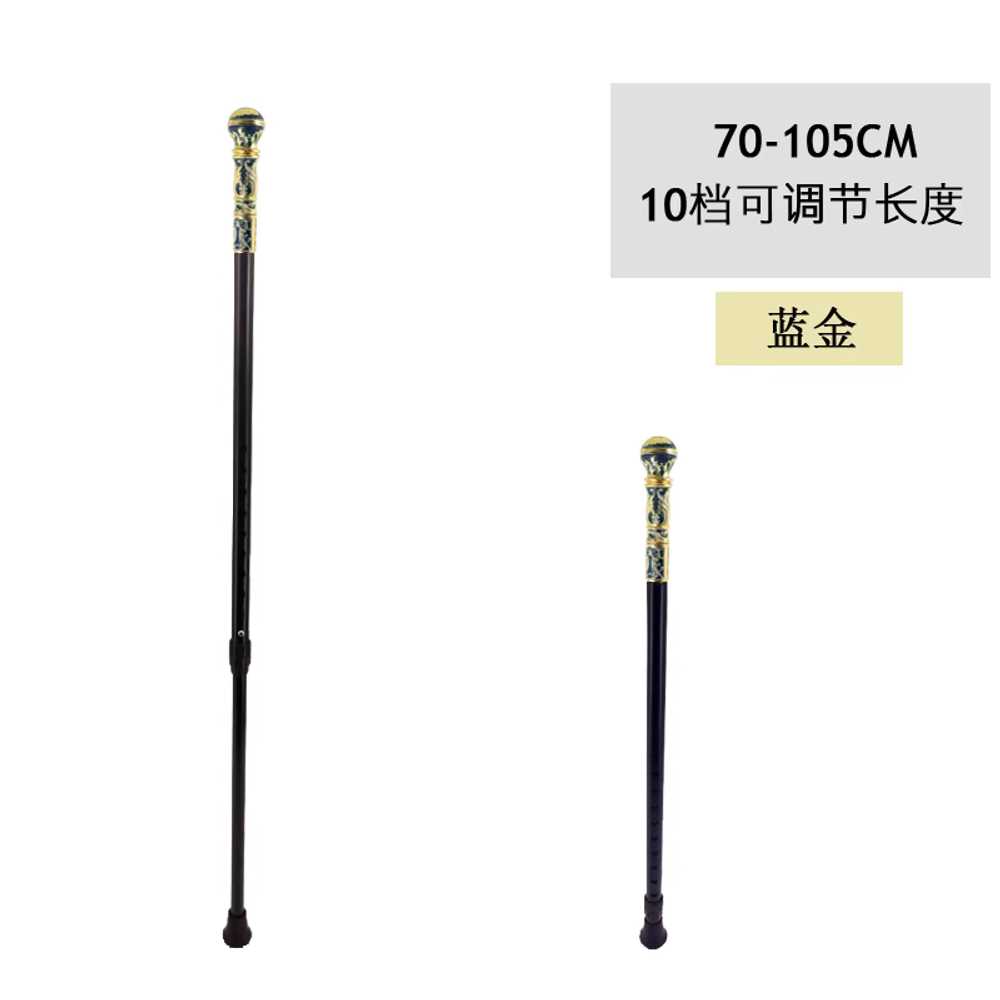 고급지팡이 어르신 가벼운 실버 할머니 패션 효도 70 - 105cm / 450g 블랙 골드 이미지 7