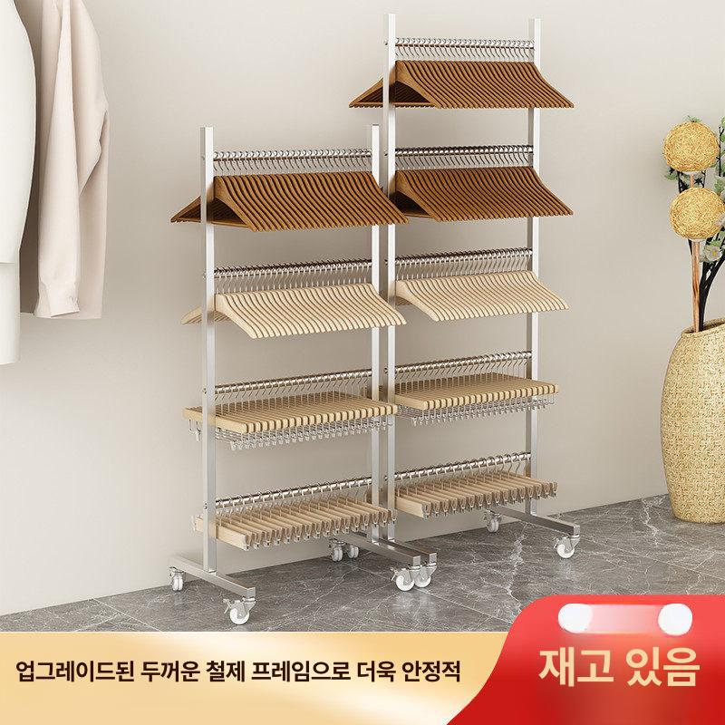 옷걸이 정리대 공간활용 거치대 보관대 선반 구조물 보관 옷가게 의류매장 부착 - 상세 이미지 2