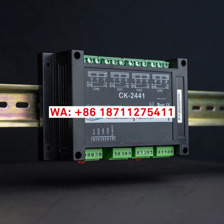 24비트 AC 전압 전류 4채널 입력 지능형 데이터 수집기 RS485 Modbus 프로토콜로 변환