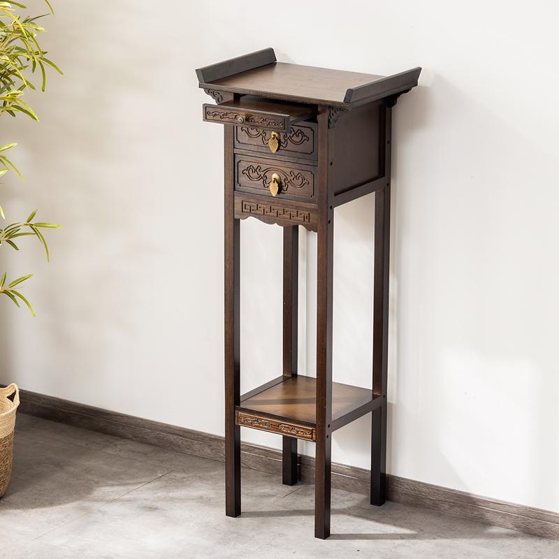 불상 받침대 벽걸이 부처상 가정용 불단 미니멀 선반 월넛 120cm 45cm 서랍판 - 상세 이미지 5