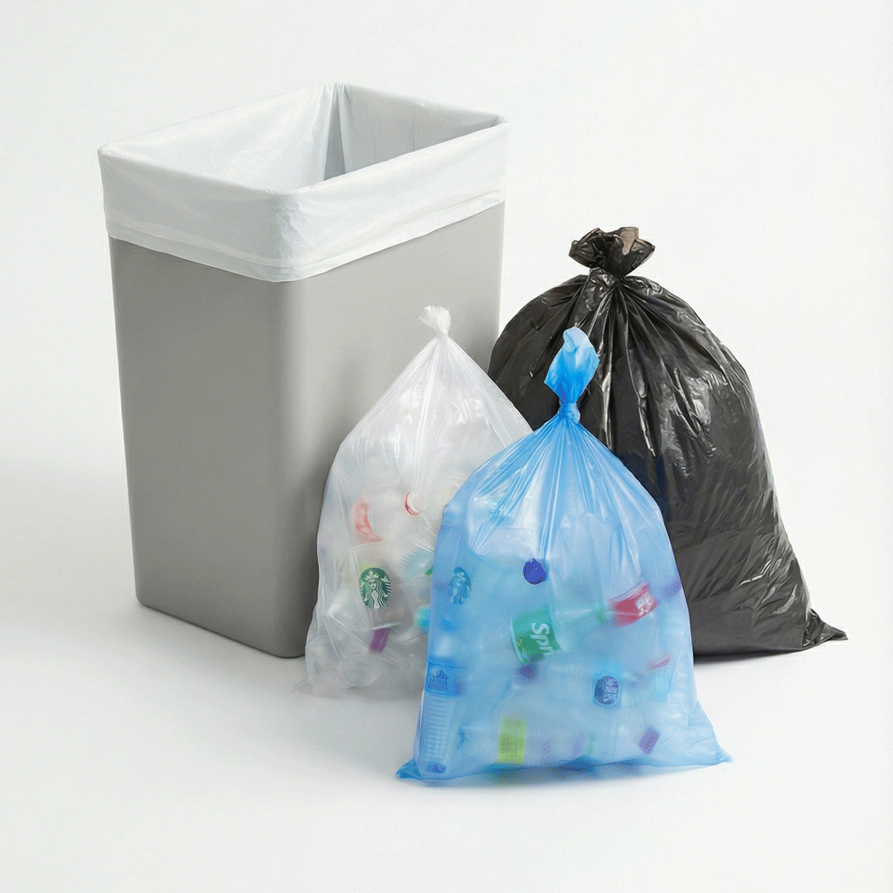 다패킹 재활용 검정비닐봉투 분리수거 휴지통 재활용 평판 속지 40L, 100매, 1개 - 상세 이미지 5