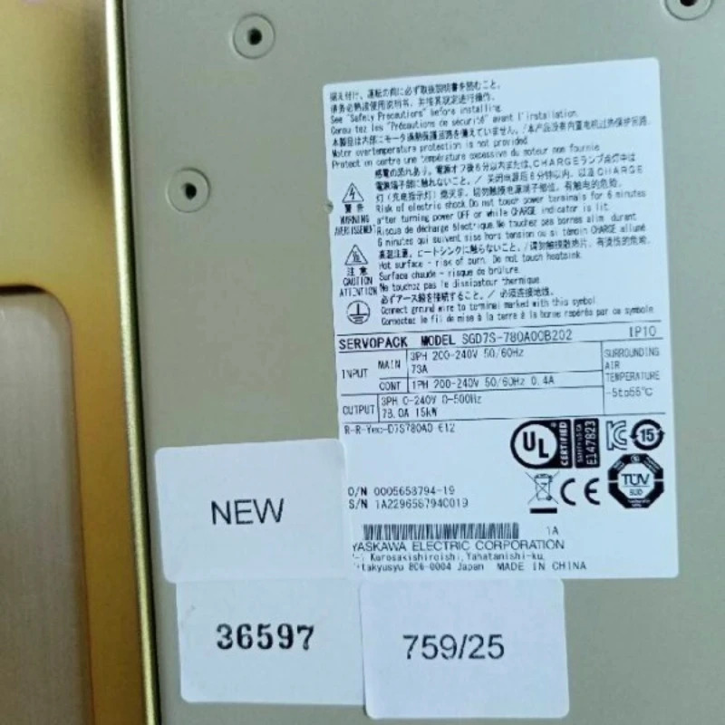 신 야스카와 SGD7S-780A00B202 서보 드라이브 신속