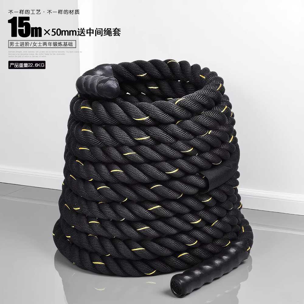 크로스핏 로프 배틀로프 근력운동 홈트레이닝 탄성 12x50mm 블랙 이미지 7