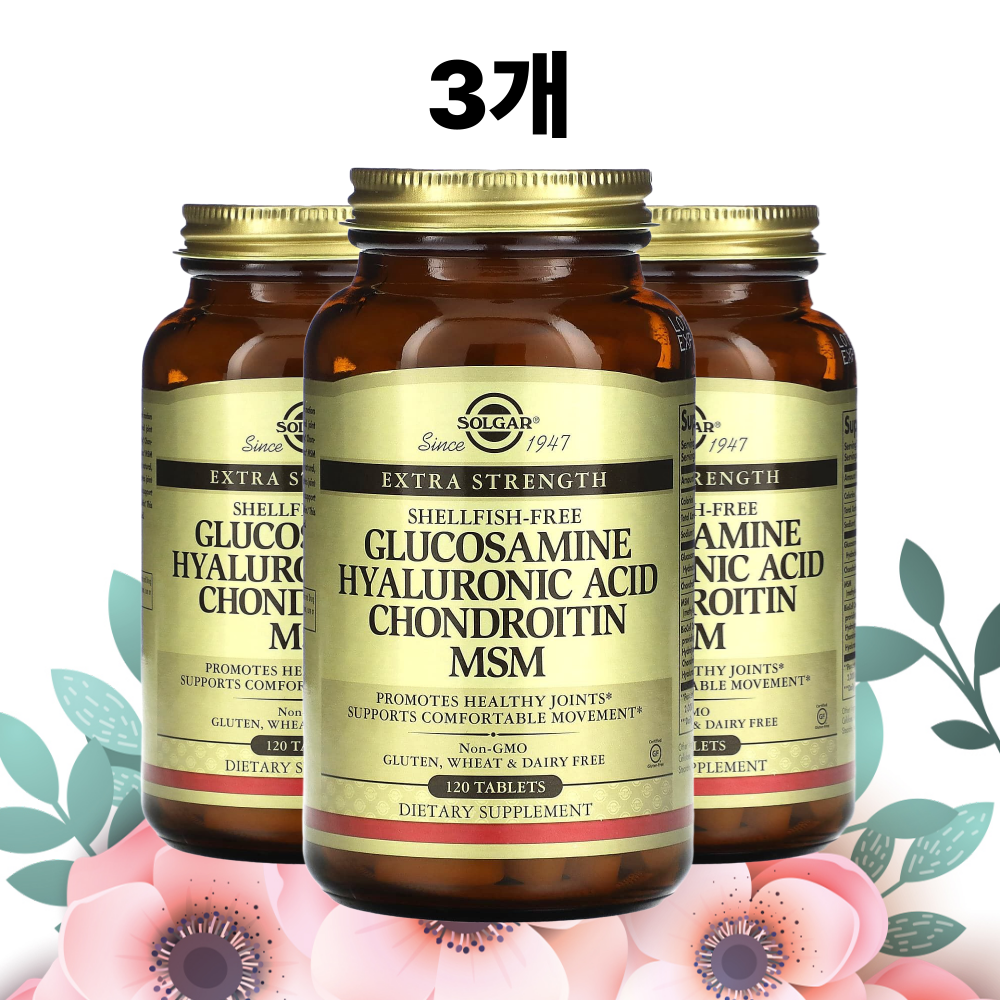솔가 글루코사민 히알루론산 콘드로이친 MSM 1500mg 120정, 3개 - 상품 이미지
